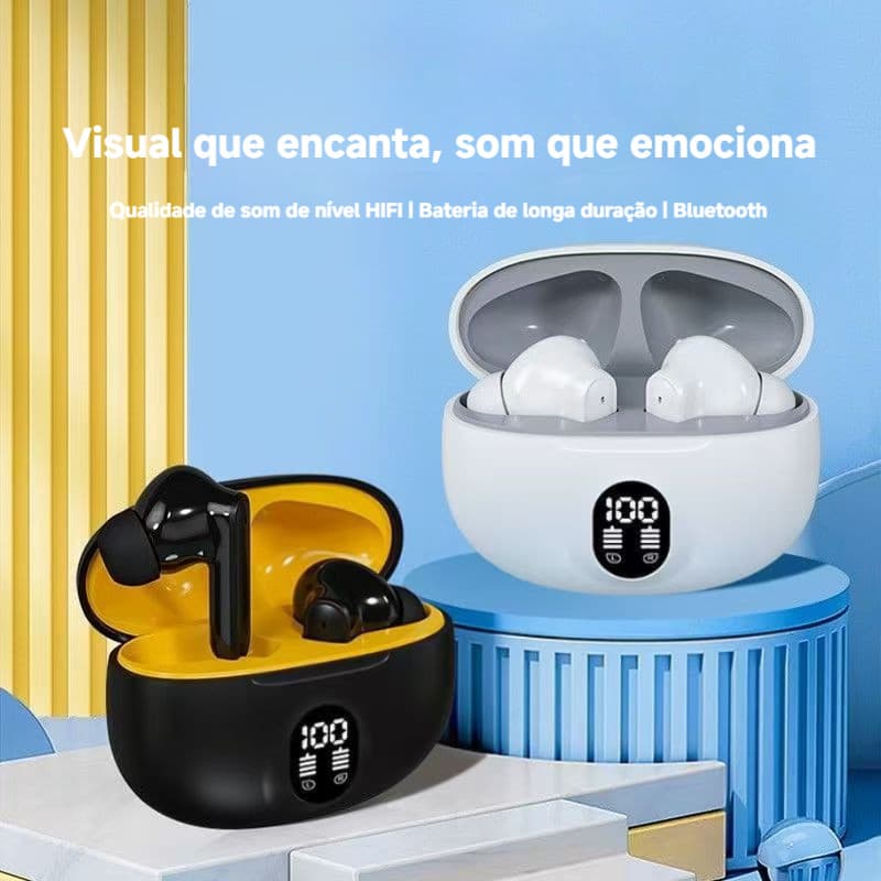 895B com Display Digital Bluetooth fone de ouvido sem fio para jogos de baixa latência de alta qualidade