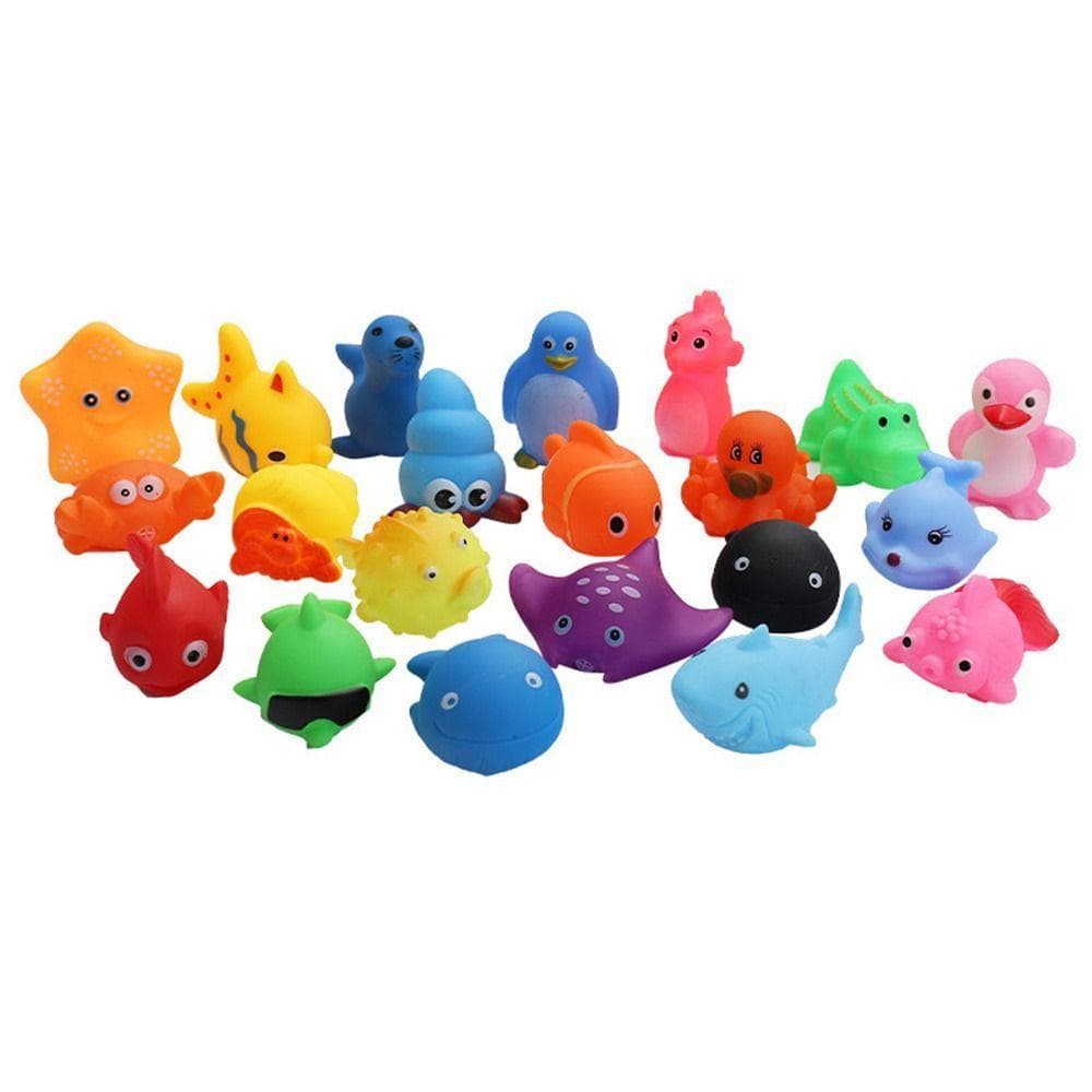 Brinquedos De Banho Bonitos Animais Macios Espremer Crianças Água De Natação Coloridos
