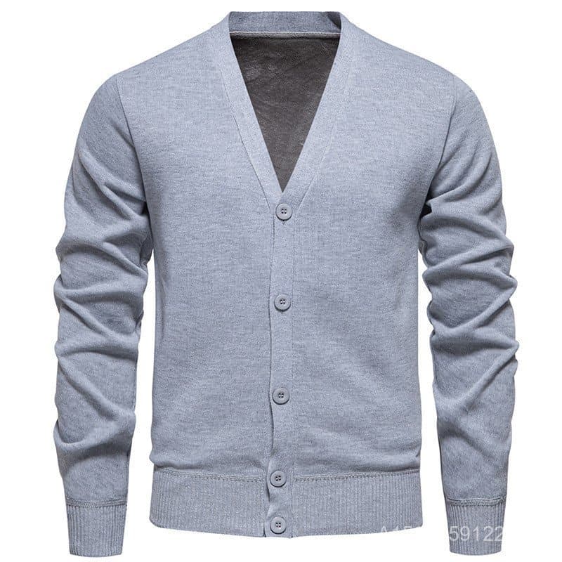 Cross-Border outono inverno masculino com decote em V Cardigan camisola masculina europeu americano moda forro de lã jaq