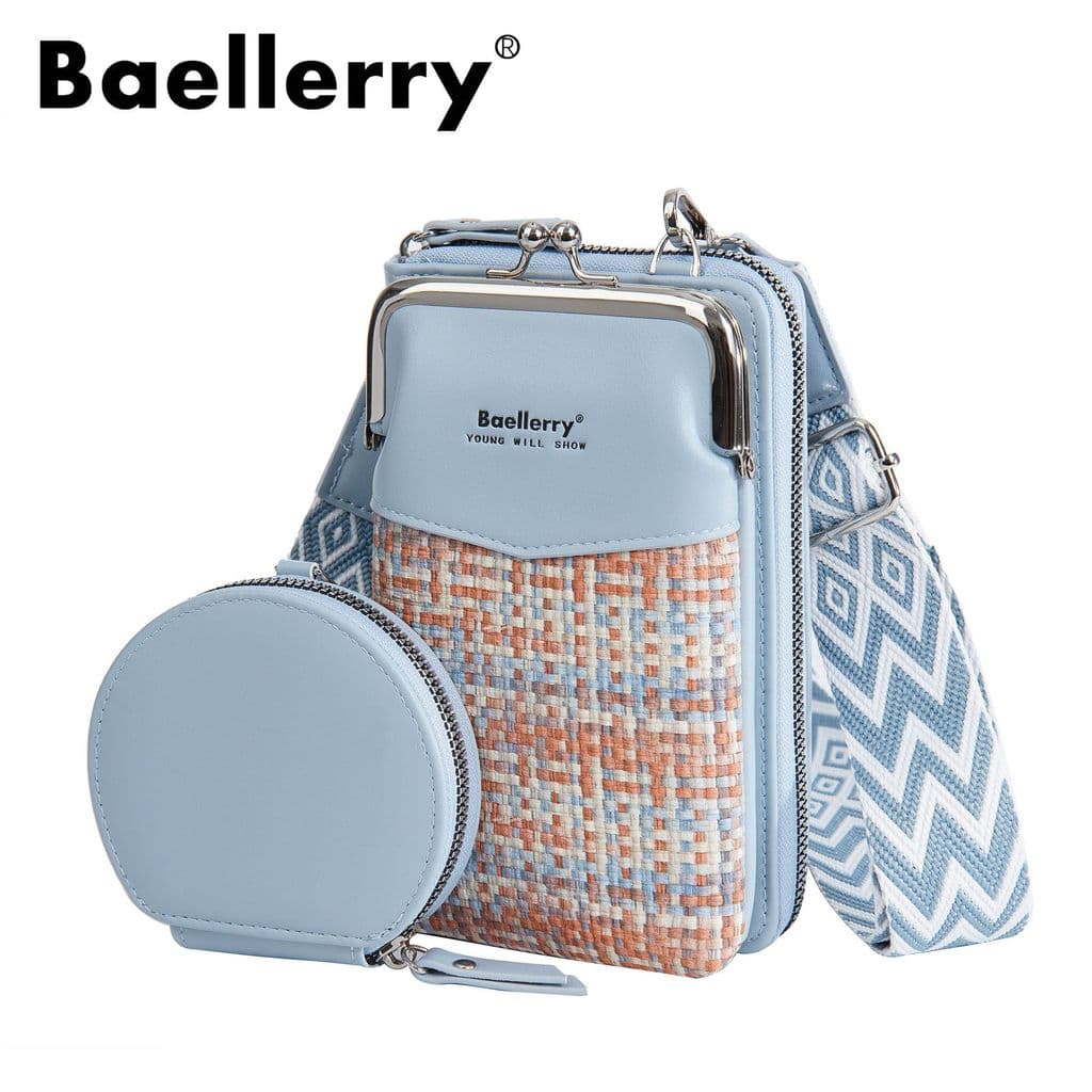 Bolsa transversal para celular feminina, mini bolsa de ombro, bolsa para celular com design em blocos de cor, bolsa de P