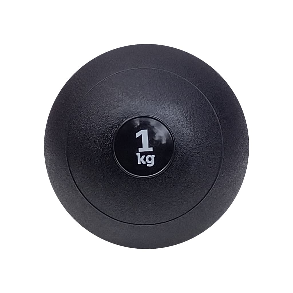 Slam Ball Peso 1kg Crossfit Funcional Ball Preta Borracha Antiderrapante SS Esportes
