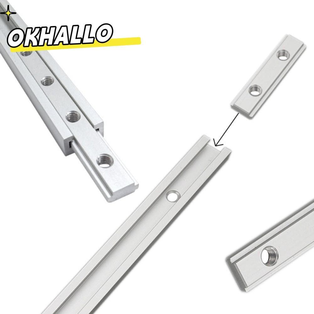 OKHALLO Mitre Track Jig , Trilho Guia De Slot Em T De Liga De Alumínio , Ferramenta Para Trabalhar Madeira Com Deslizant
