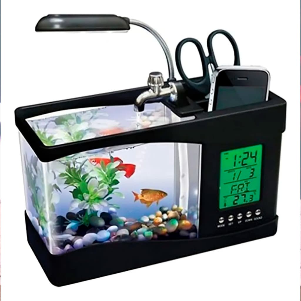 Mini Aquário, Recarregável por USB, Aquário Multifunciona...