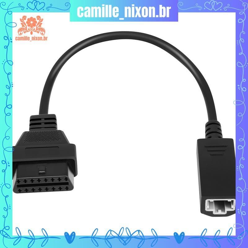 [camille_nixon.br] Cabo OBD2 Para Adaptador OBD1 De 3 Pinos OBD2 OBDII Ferramenta De Diagnóstico Compatível Com Conector