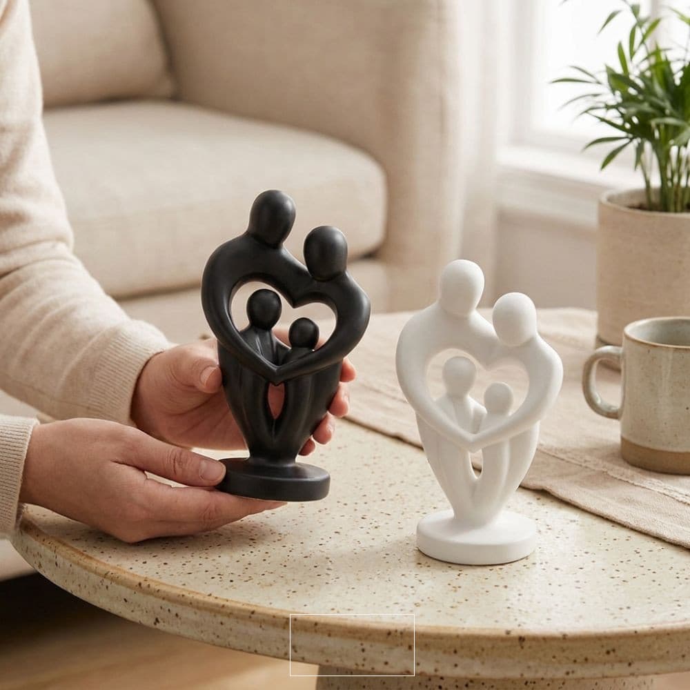 Escultura Abstrata De Família UYBRE , Estátua De Figura Minimalista Impressa Em 3D Exclusiva , De Abraço De Casal Modern