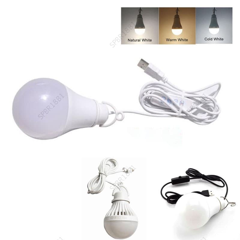 5V 3W 10 USB Lâmpada LED Luzes De Leitura Noite Lâmpadas Parede Pendurado Ao Ar Livre Para Acampamento Casa Escureciment