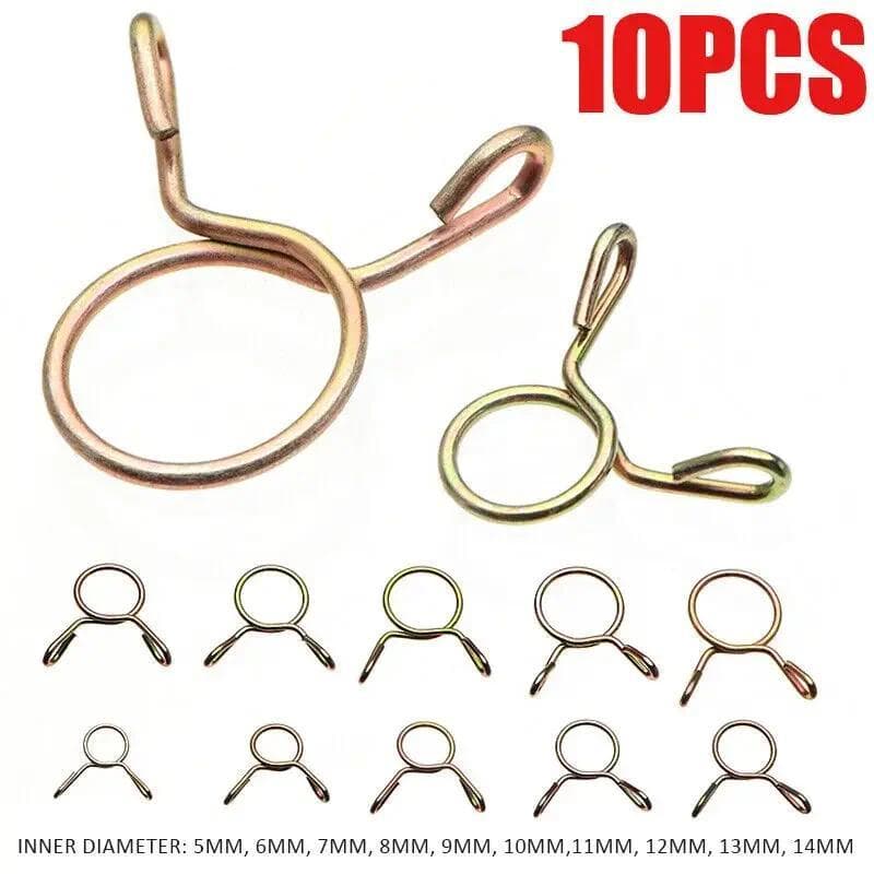 10/30 Pçs Braçadeiras De Mola De Mangueira De Gasolina 5 ~ 14mm Clipes De Tubo Zincado Linha De Combustível Braçadeira P
