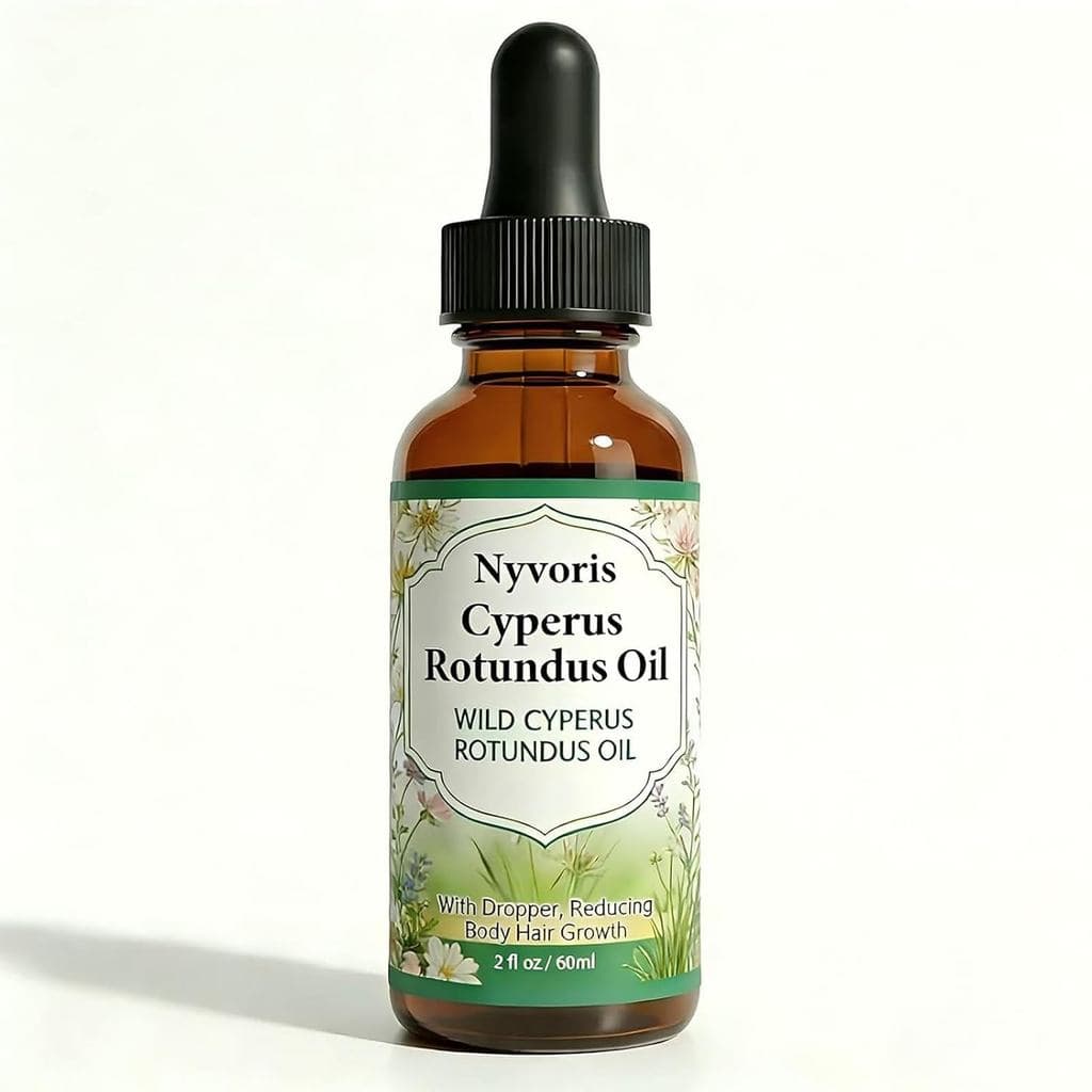 Óleo de Cyperus Rotundus NYVORIS para Remoção de Pelos |   Óleo de Cipreste Rotundus Prensado a Frio para Reduzir a Apar