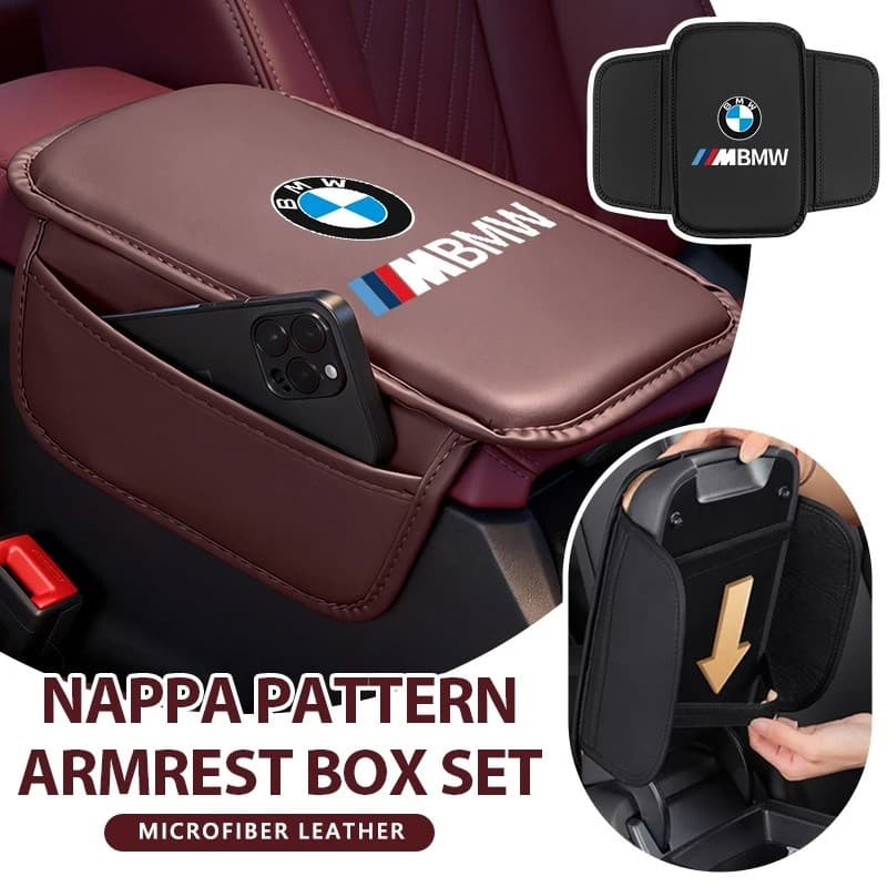 Caixa De Apoio De Braço Do Carro Almofada Engrossar Console Central Protetor Capa Para BMW M 1 3 4 5 6 7 Série M3 M6 F01