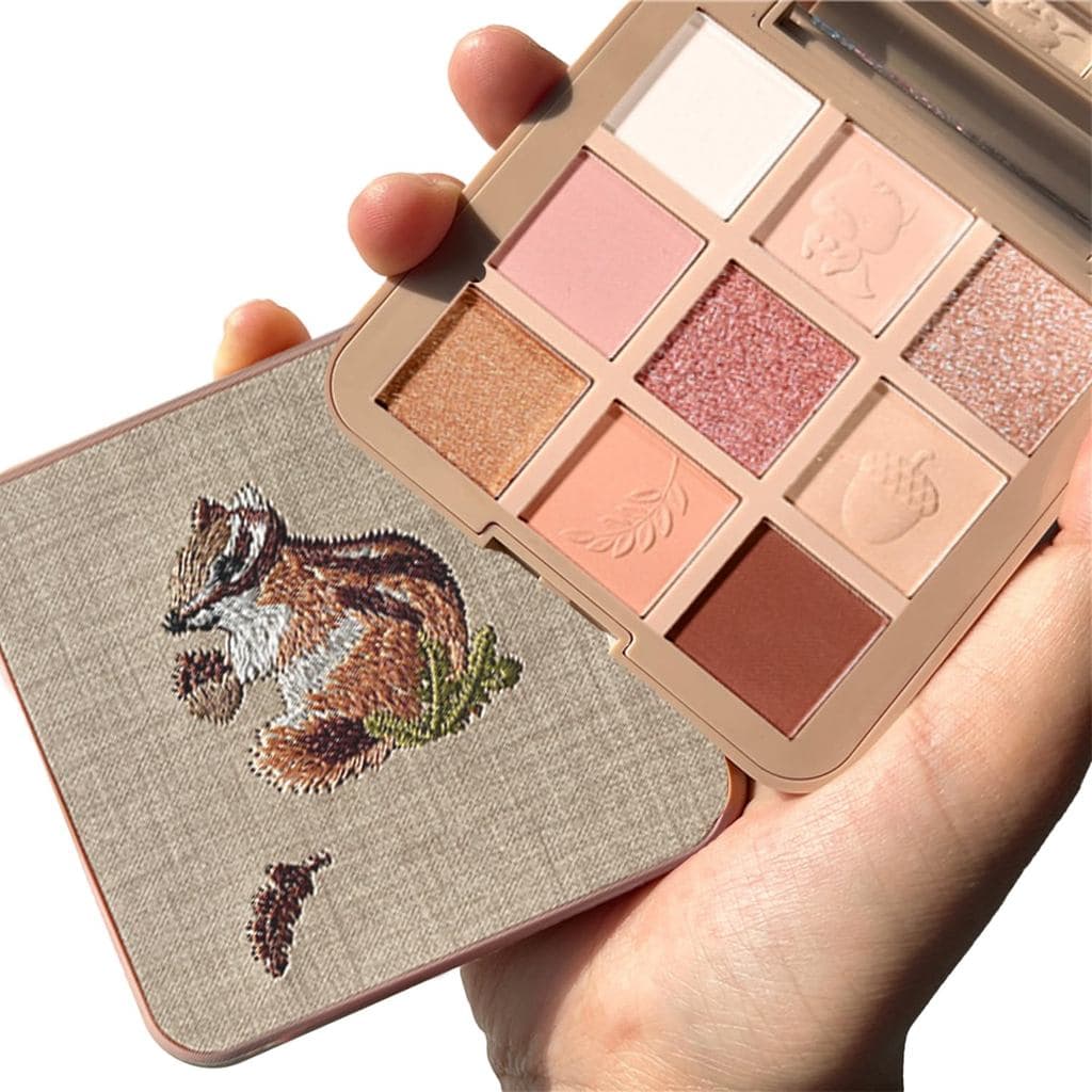 Paleta de Sombras Nude Grospe com 9 Cores, Maquiagem para Olhos Matte e Brilhante, Maquiagem Neutra para Olhos de Longa