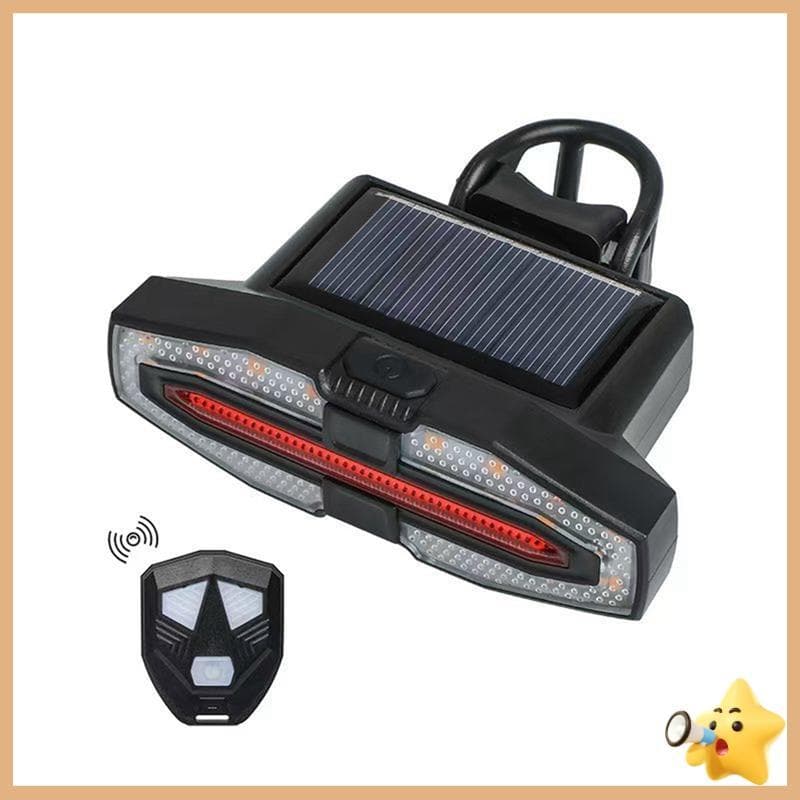 Luz Traseira De Bicicleta Solar Sinal De Volta De Equitação Noturna-montague