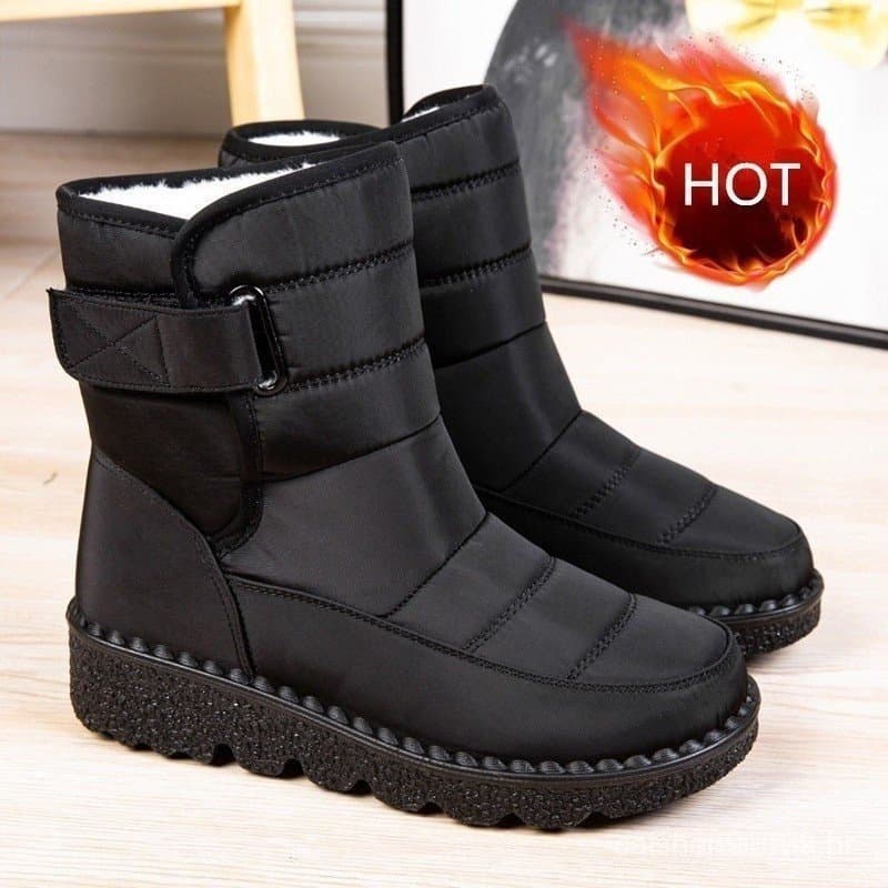 69441 Botas Casuais Impermeáveis e Quentes para Mulheres no Inverno