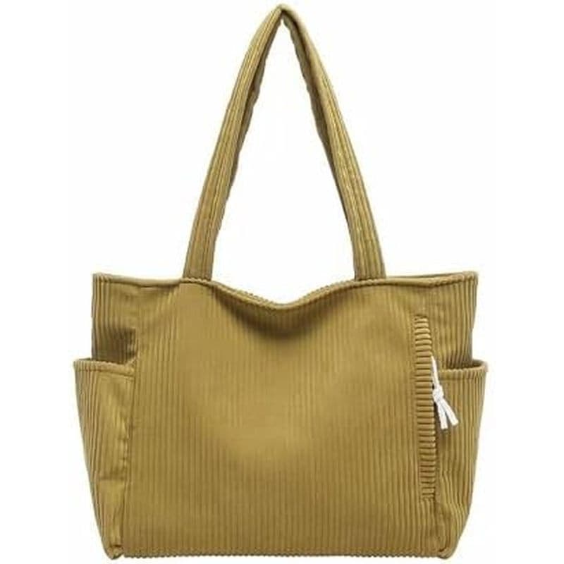 Sacola De Ombro De Veludo Para Mulheres , Bolsa Grande Com Vários Bolsos E Zíper Trabalho Em Viagens