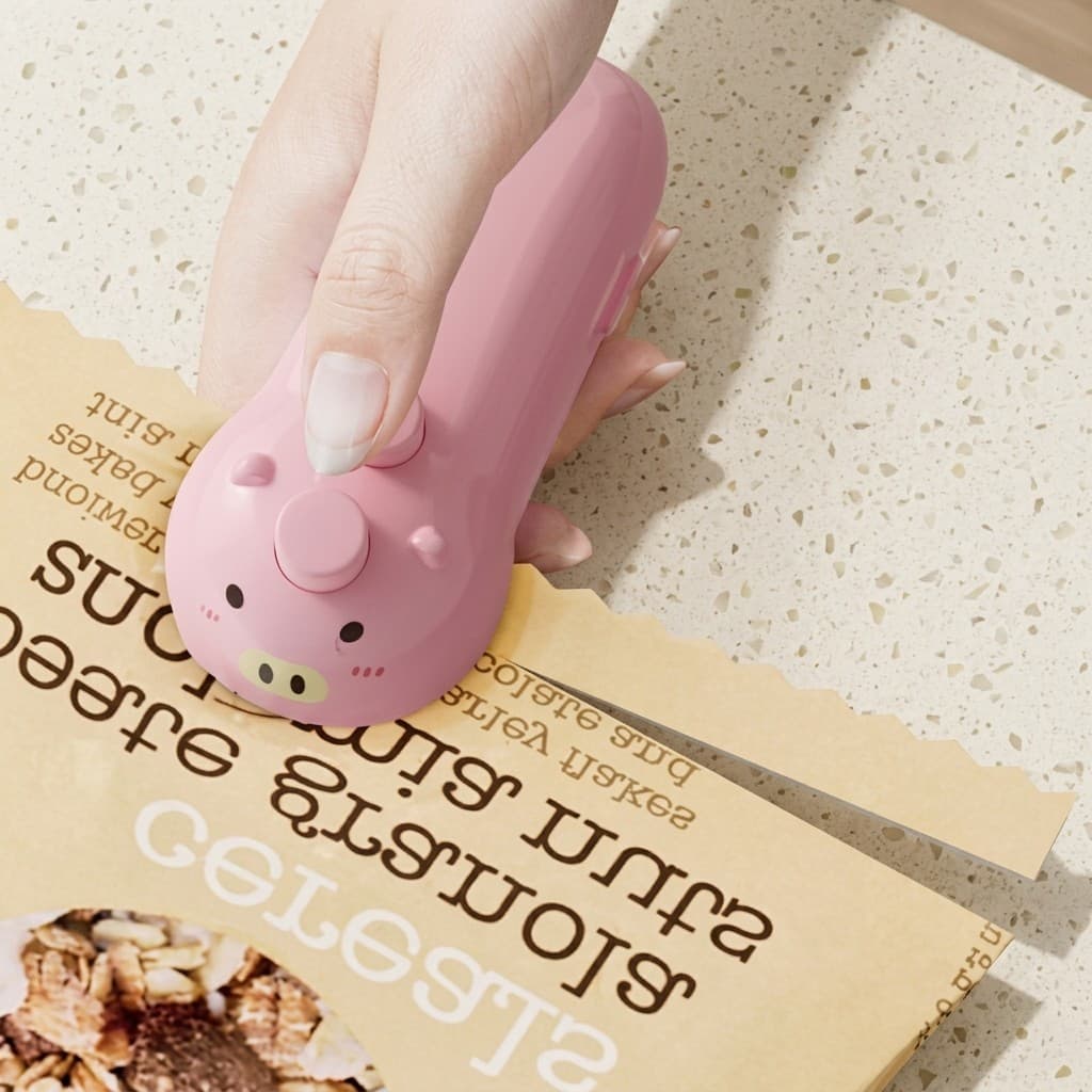 Seladora de Plástico Portátil Recarregável USB para Conservar Alimentos Mantém Biscoitos Crocantes na Cozinha