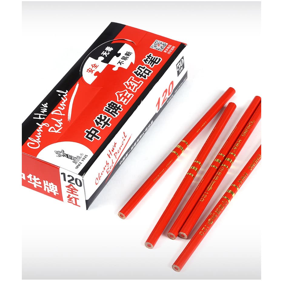Lápis vermelhos China 120 vermelho azul canetas de oferta especial 50 peças desenho lápis para trabalhar madeira desenho