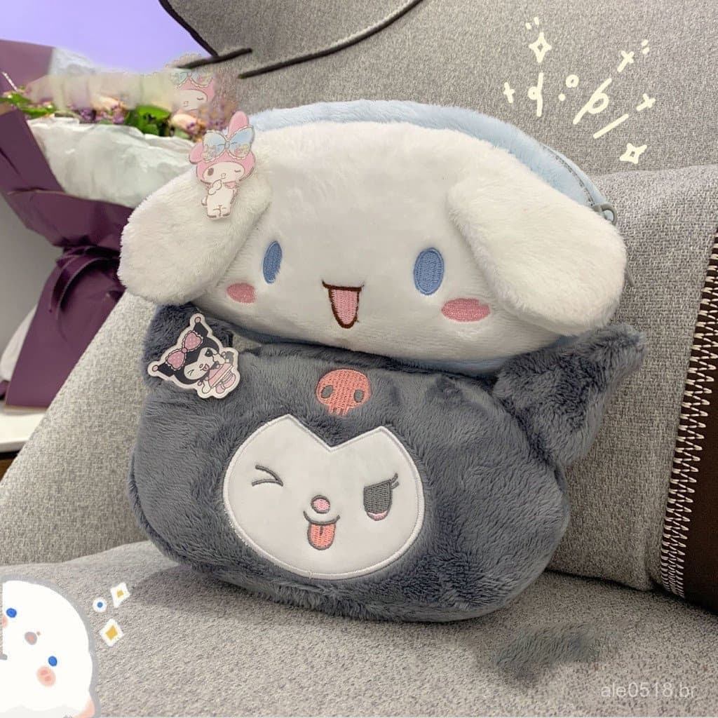 Estojo de Lápis de Grande Capacidade Sanrio Hello Kitty Cartoon Kuromi My Melody Caixa de Papelaria