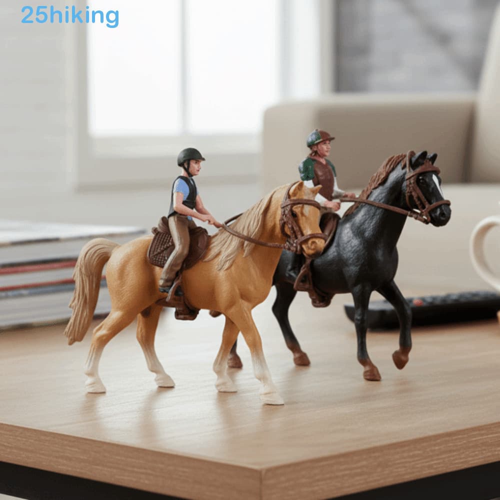 Modelo De Cavalo Animal De Caminhada , Cavaleiro De Simulação De Equestre E Estatueta , Fazenda Em Miniatura