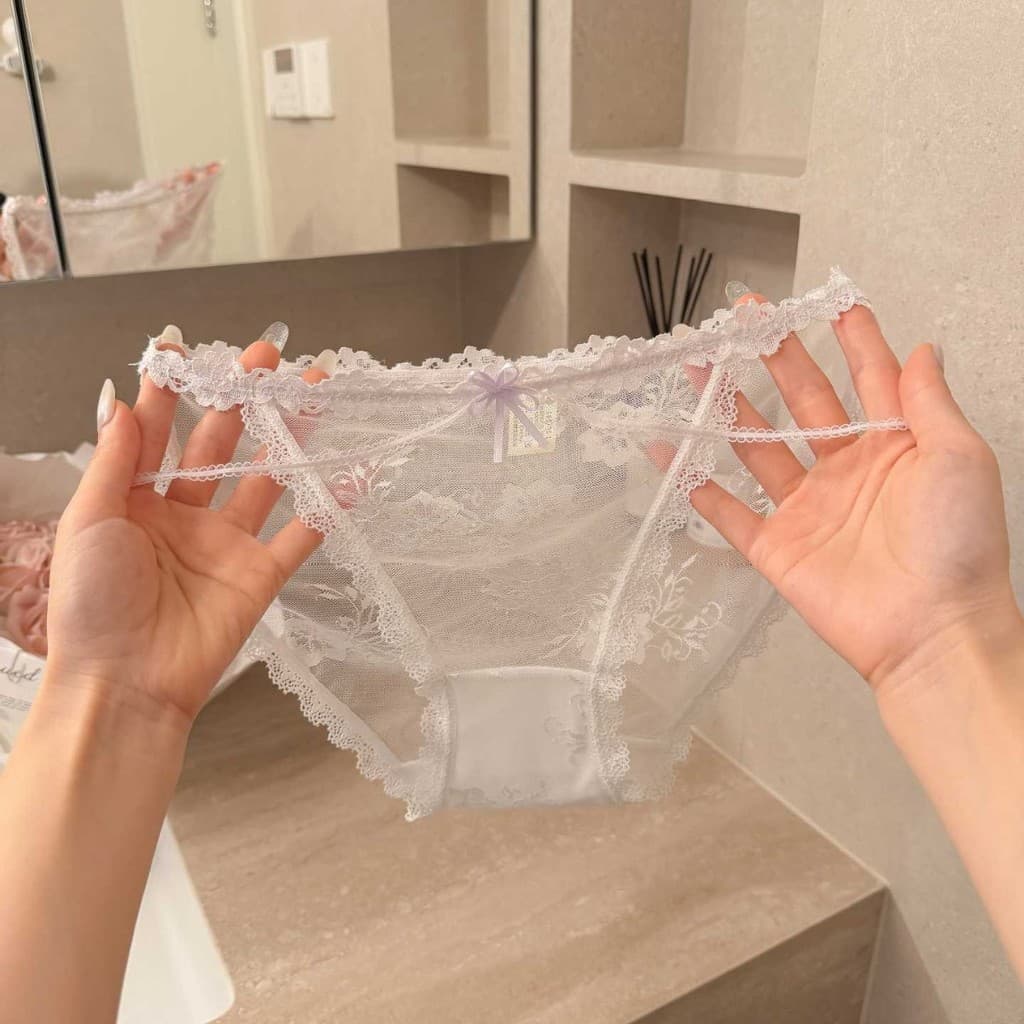 Roupa íntima feminina legal verão cuecas finas de secagem rápida renda sem costura cintura baixa algodão antibacteriano