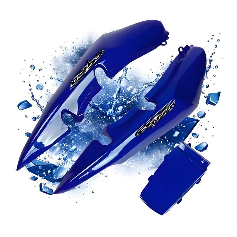 Carenagem Rabeta Traseira Titan 150 Azul 2004 a 2008 + Adesivos Pintado Envernizado Encaixe Original Loja3775