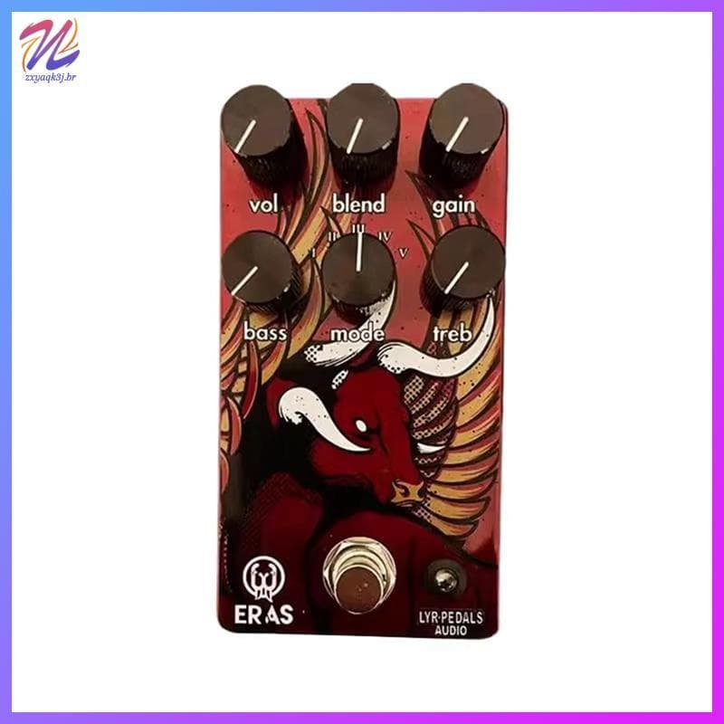 Pedal De Efeitos De Guitarra Rock Elétrica Alto Ganho Distorção Acessório Único Bloco