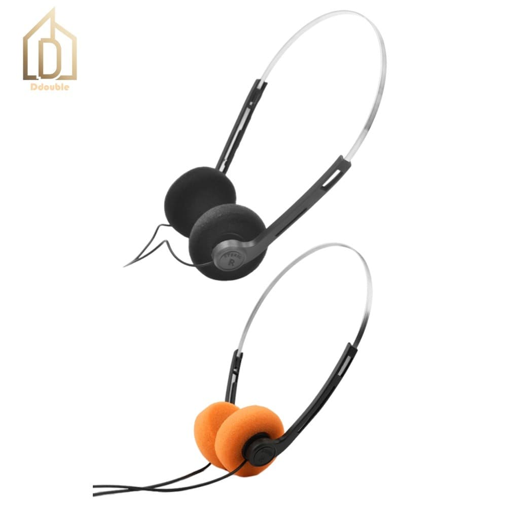 Fones De Ouvido Retrô Sobre A Orelha Com Entrada De Áudio De 3.5 Mm Adequados Para Walkman E Computador [Ddouble.br]
