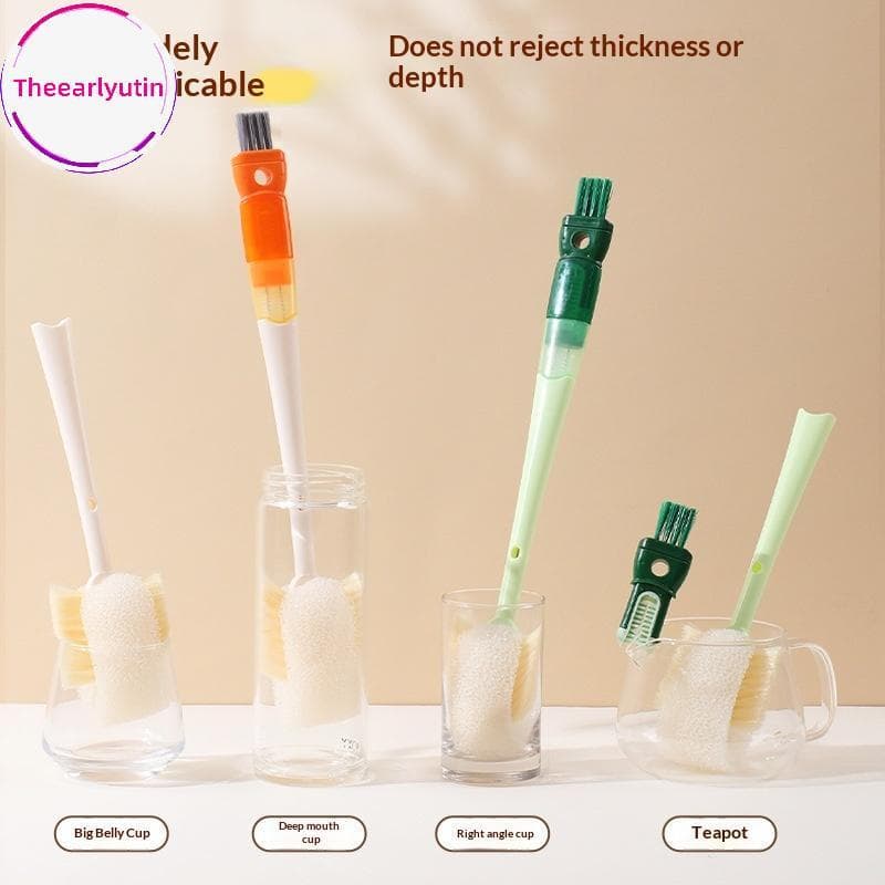theearlyutin 5 Em 1 Escova De Limpeza De Copo De Água Ferramenta Multifuncional Com Esponja Purificador Para Copos Canec