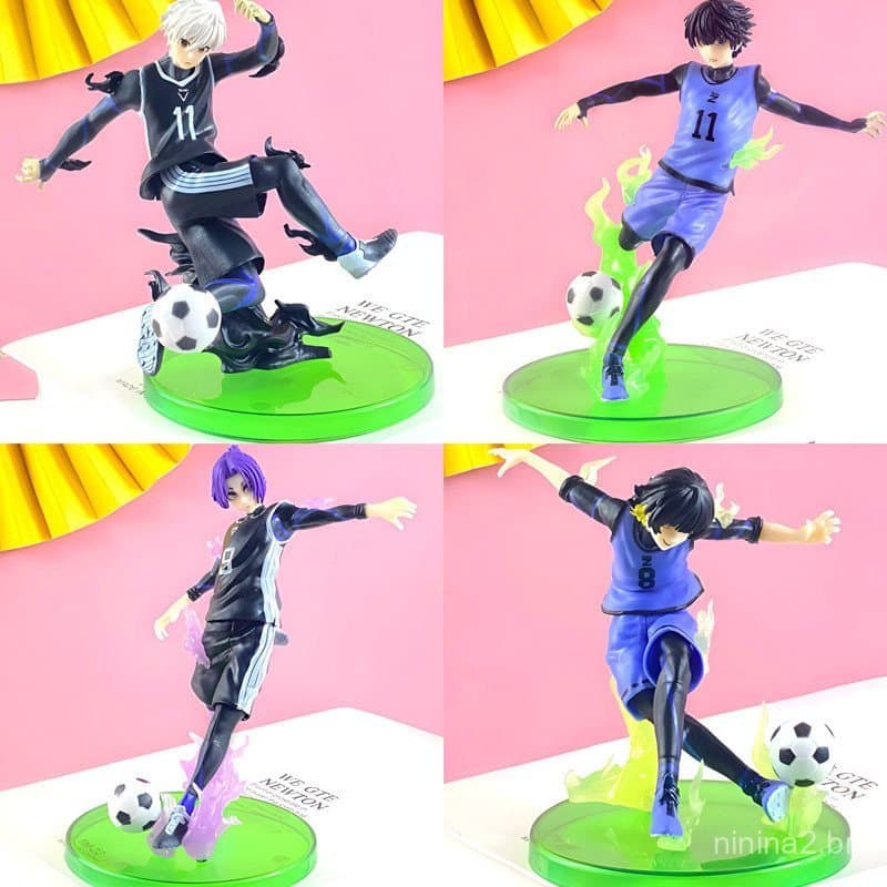 4 Estilos Figuras De Bloqueio Azul Nagi Seishiro Anime Figura Futebol Isagi Yoichi Bachira Meguru Estatueta De Ação Pvc