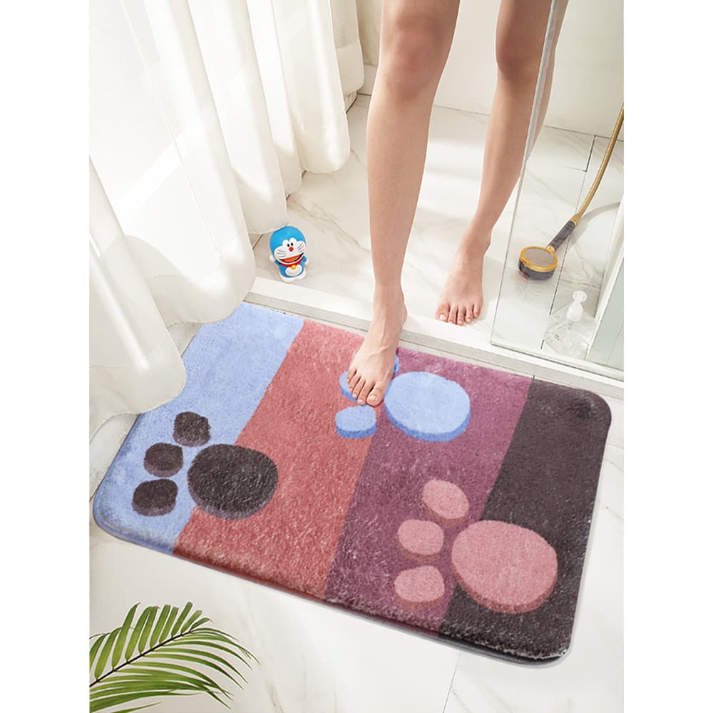 Tapete absorvente para porta de banheiro, tapete reforçado para porta de banheiro, antiderrapante para pés, porta domést