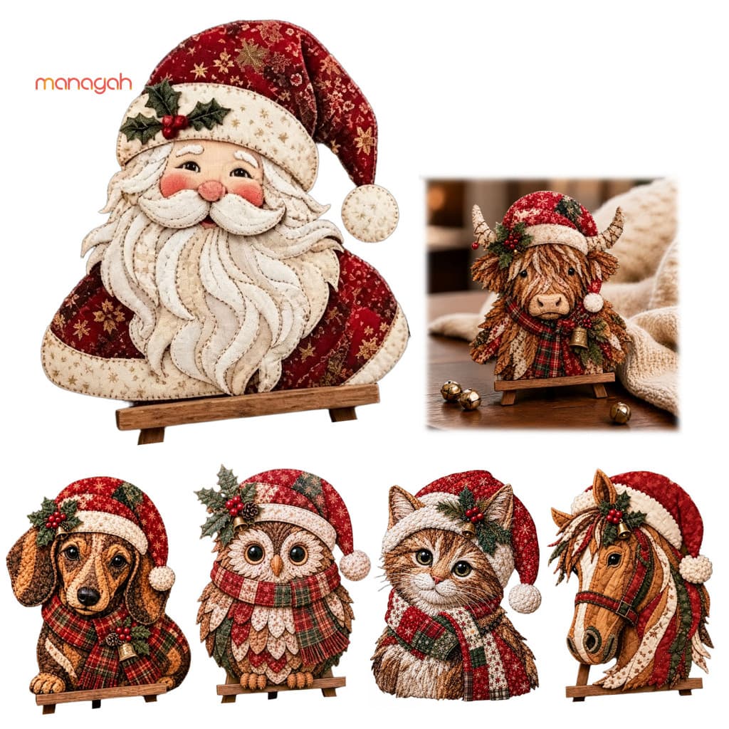 1 Conjunto De Artesanato Criativo De Costura De Férias , Kit De Decoração DIY De Tecido De Retalhos De Natal , Supriment