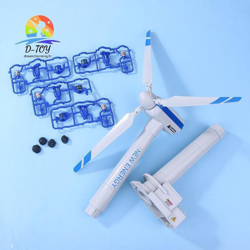 D-Toy 1 Conjunto Modelo De Turbina Eólica Grande Simulação Moinho De Vento Brinquedo Kit Científico Brinquedos Infantis