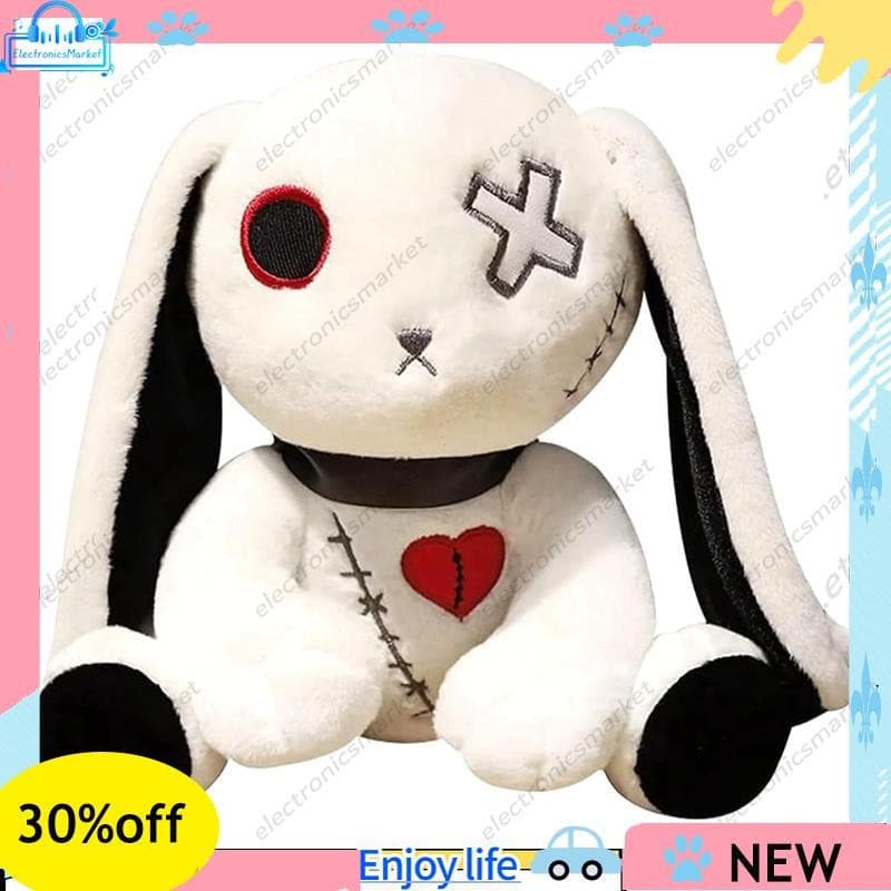 Crazy Plush Bunny Toy Dreadful Stuffed Animal Pillow , Presente De Aniversário , Fácil Instalação Branco