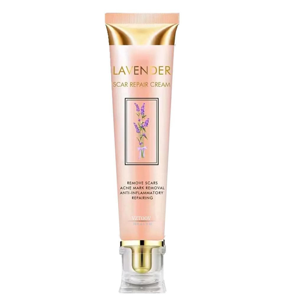 Creme Reparador de Cicatrizes de Lavanda para cicatrizes cirúrgicas, queimaduras, acne, cesarianas, estrias, queloides e