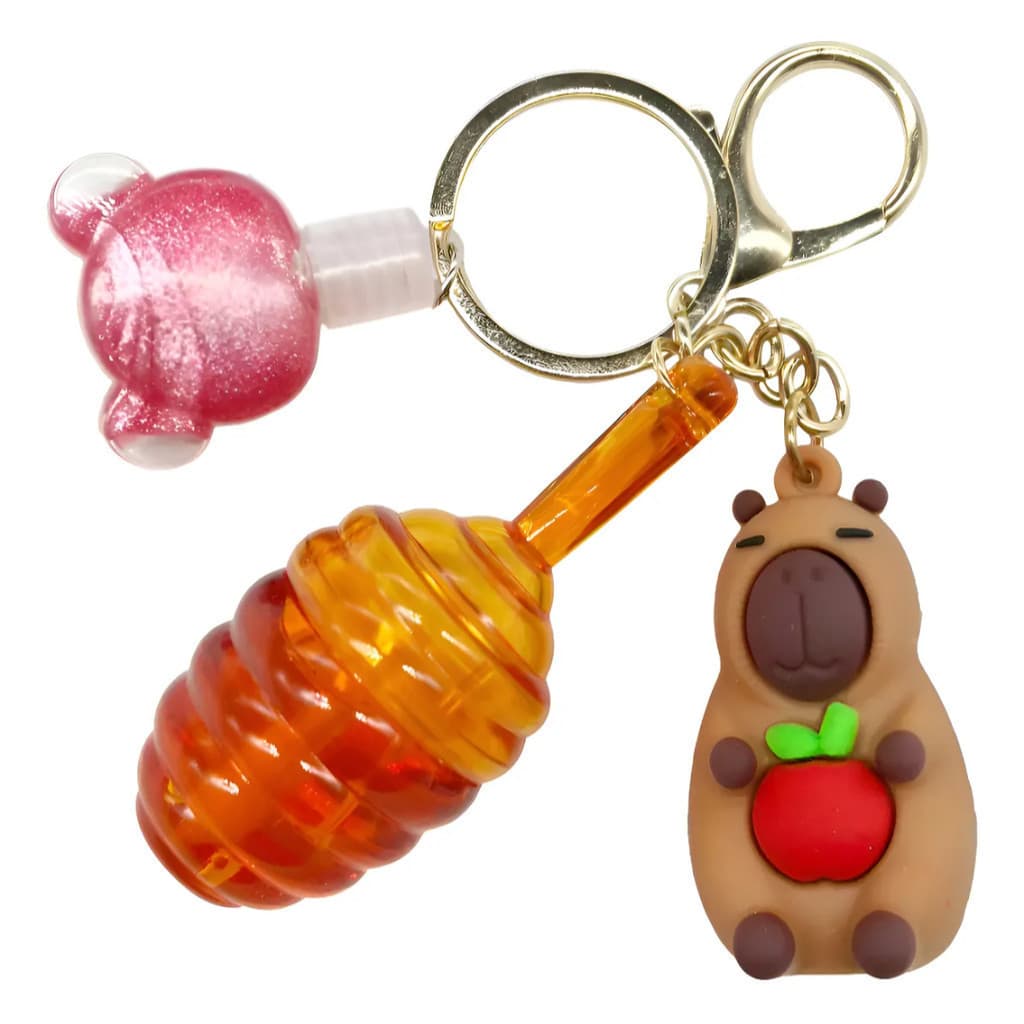 Gloss Labial Capivara Chaveiro De Bolsa Hidratante Brilho De Mel Lip Balm Fofo Kawaii Presente