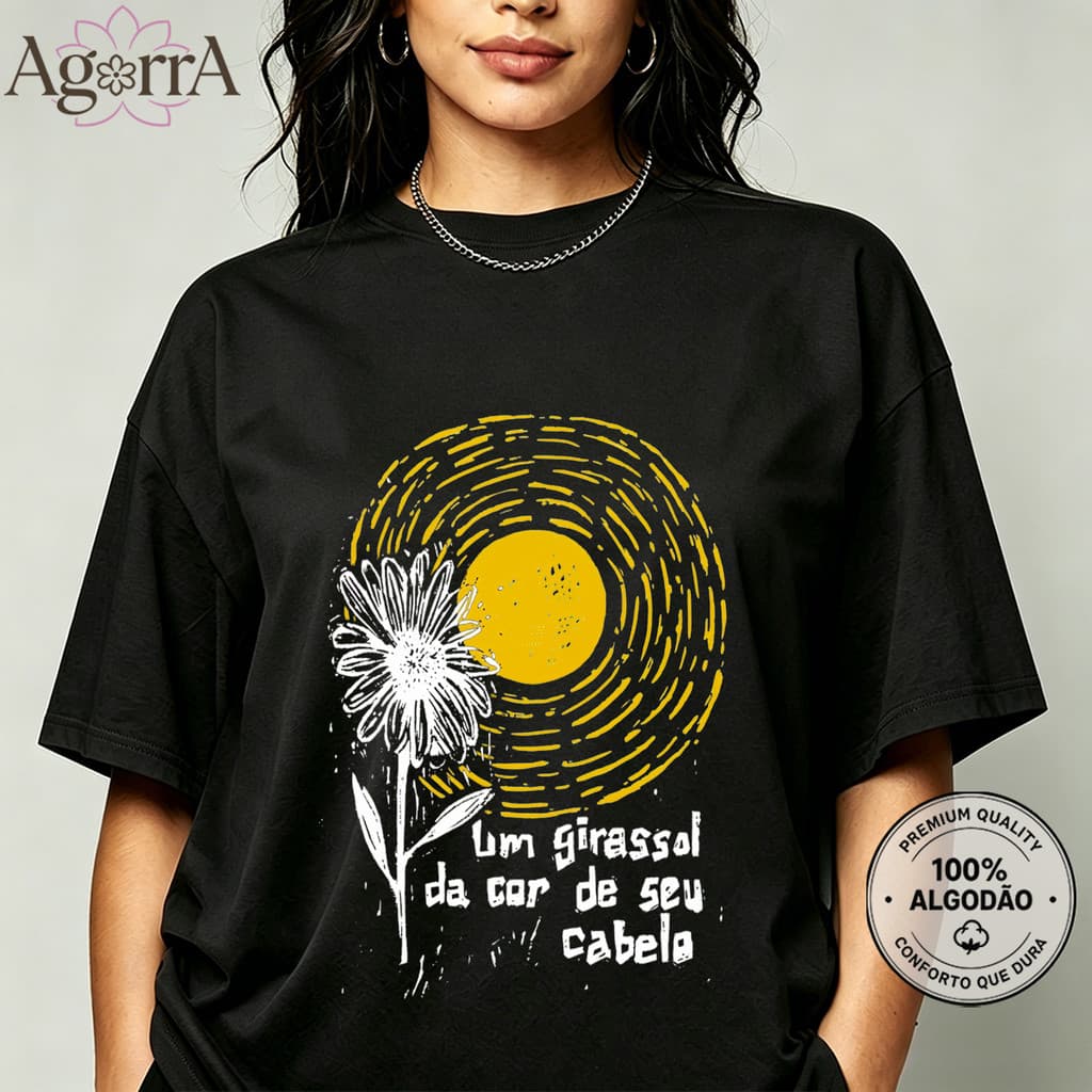 Camiseta Oversized de Algodão, Forever Chasing Sunsets, Moda Casual Plus Size Tendência 2026 Verão