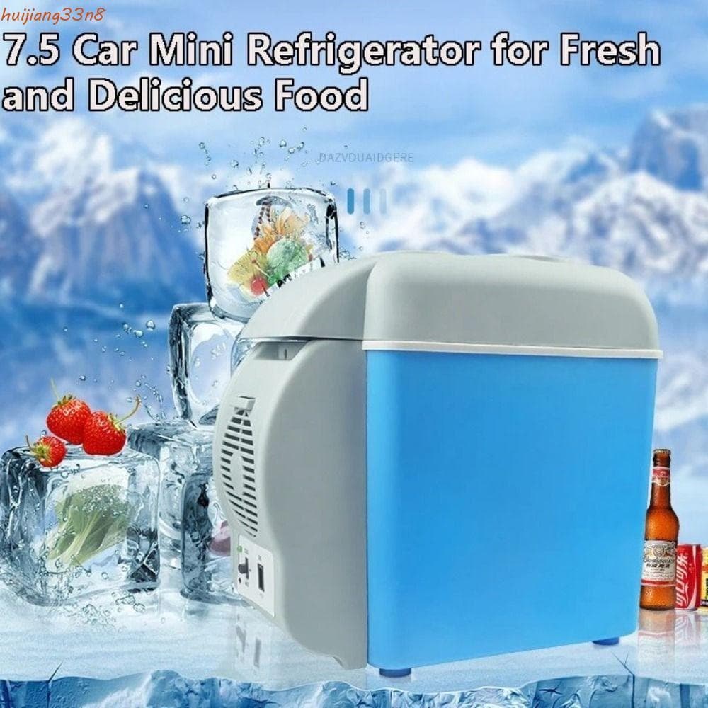 HUIJIANG Mini Geladeira Para Carro , Capacidade De 7.5 Litros 12V , Caixa De Gelo De Refrigerador Isolado