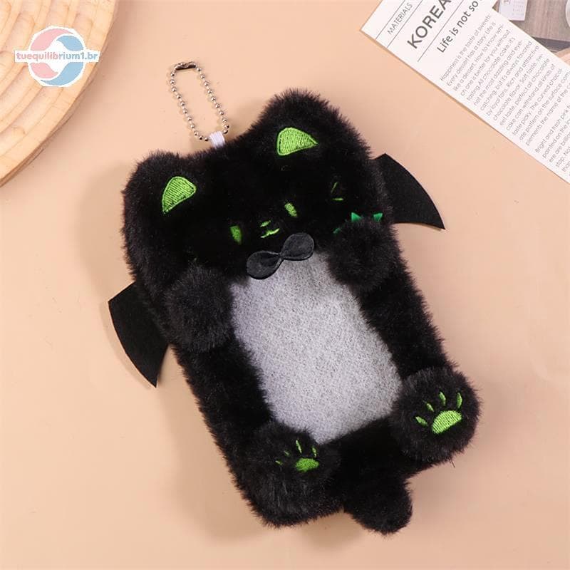 tue Dos Desenhos Animados Bonito Bla Gato Titular Do Cartão De Pelúcia Photocard Caso Saco Chaveiro Pingente Ídolo Foto