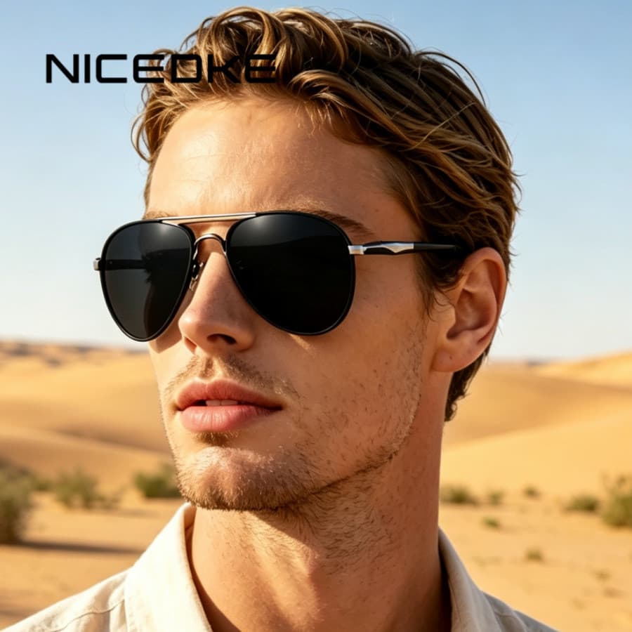 Óculos de sol polarizados com armação de Metal da moda masculina de alta qualidade/óculos de condução HD