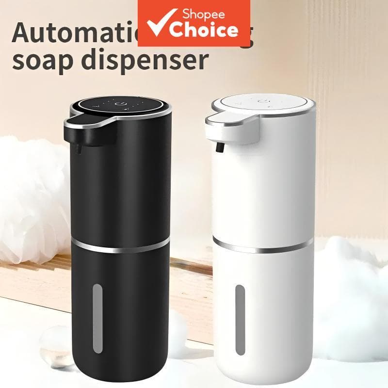 Dispensador Automático de Sabão de Pia Sem Toque, Distribuidor Inteligente de Espuma e Líquido USB Recarregável com 4