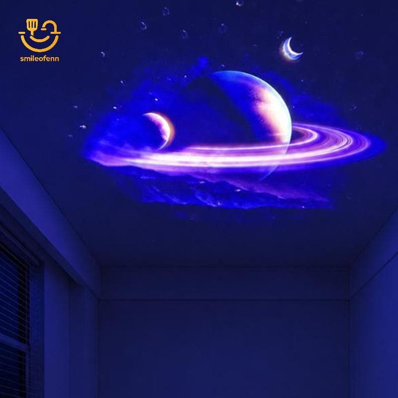 smileofenn Projetor Galaxy Alimentado Por USB Colorful Padrões De Vários Planetas Luz Ambiente Flexível Ne Para Quarto D