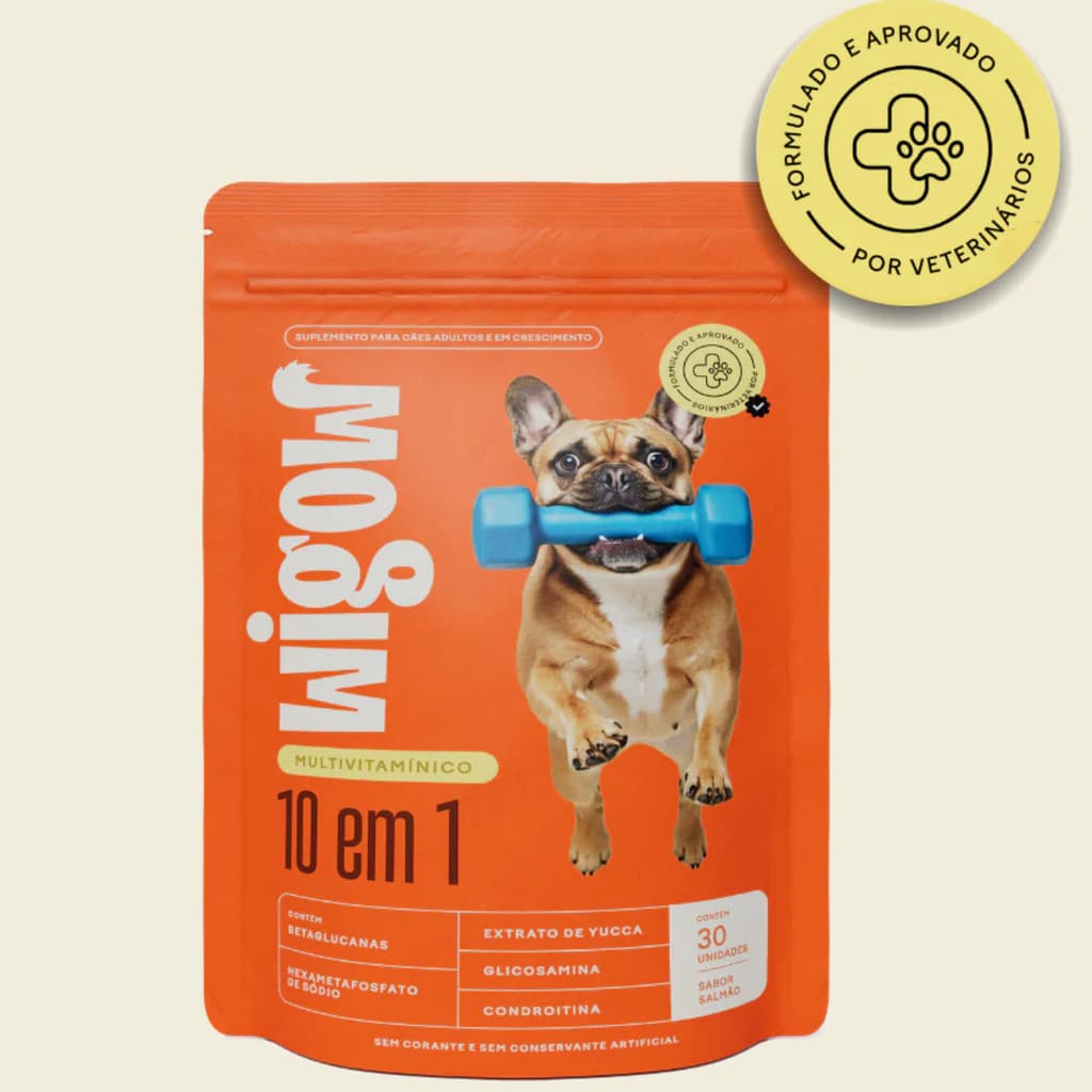 Suplemento para Cachorro Vitamina para Cachorro Suplemento Wigow Multivitamínico Salmão 84g