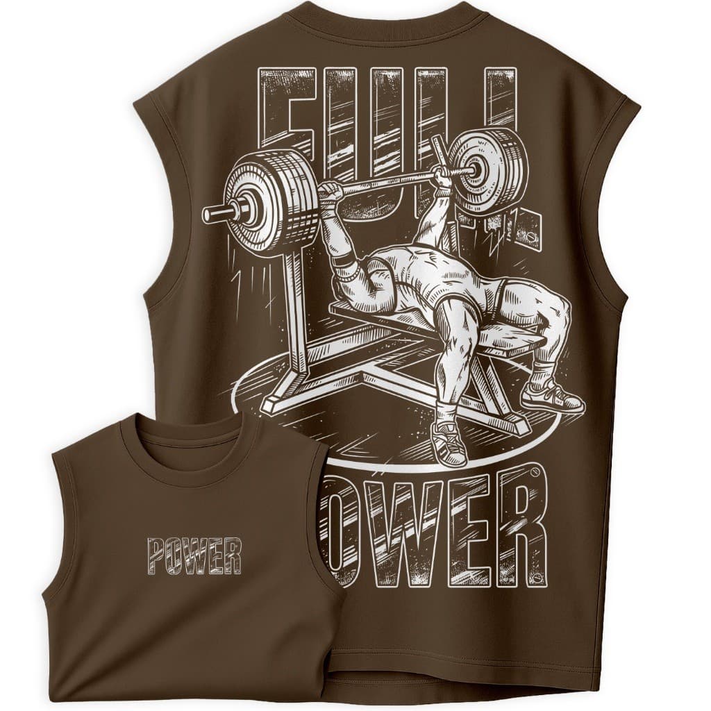 Regata Oversized FULL POWER Supino Academia Masculina Treino Pesado Streetwear