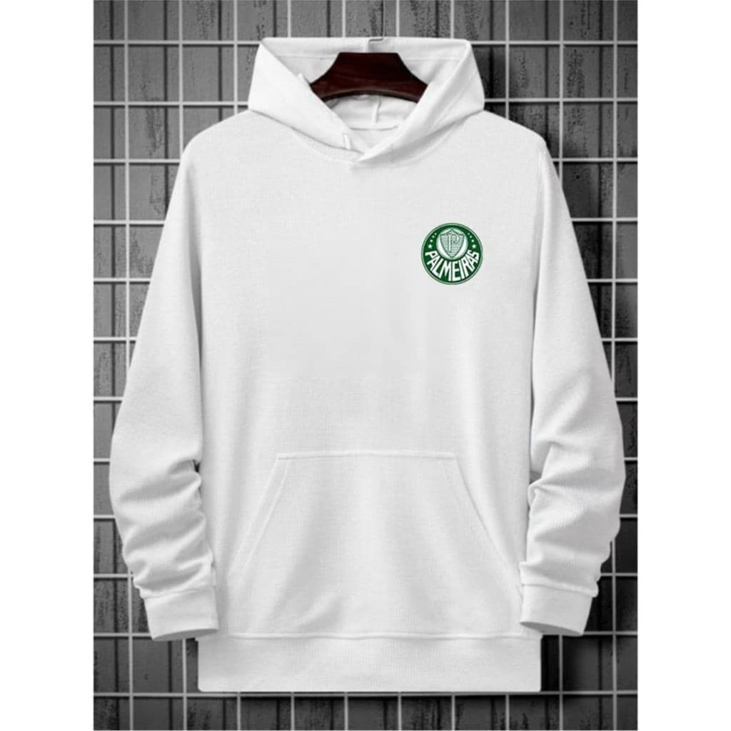 Moletom Canguru Palmeiras Unissex Estampado Blusa de Frio Moletom Moda Inverno