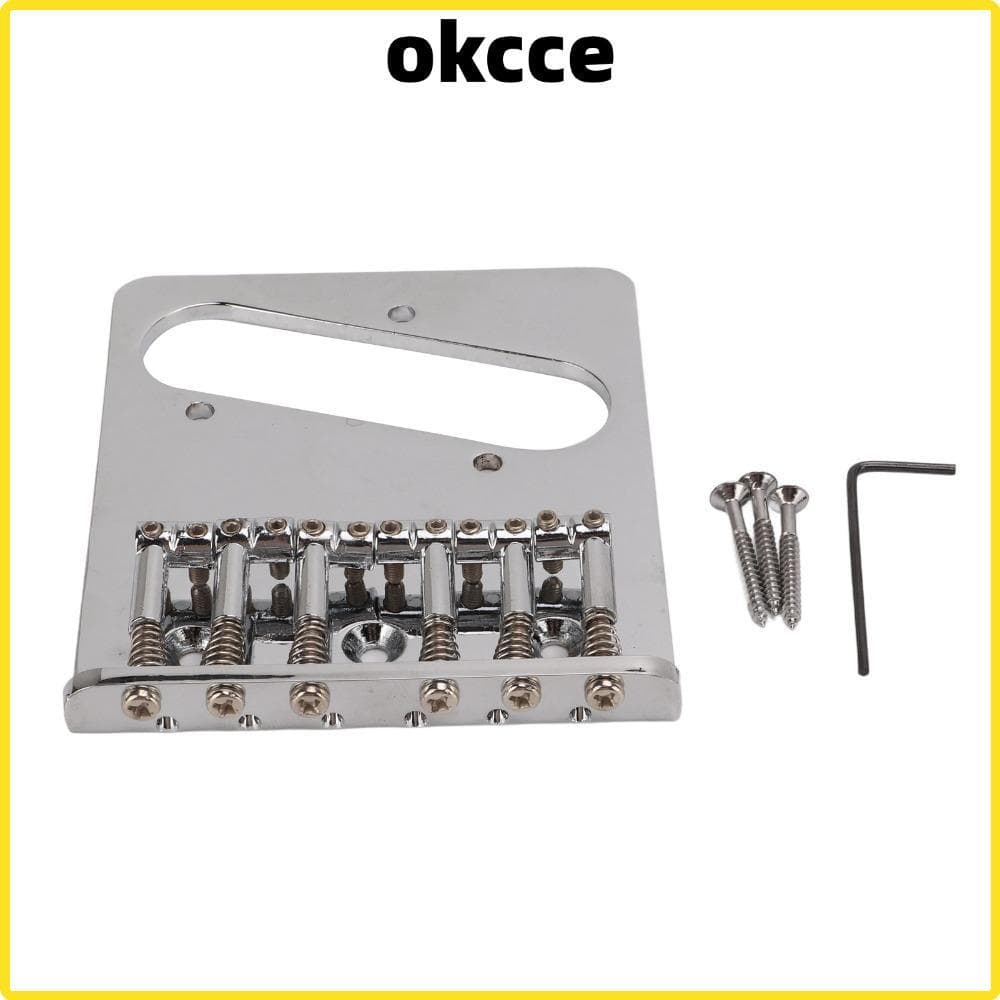 Ponte De Guitarra Elétrica OKCCE , Substituição De Com Design Em Forma De L De Metal , Prateada 6