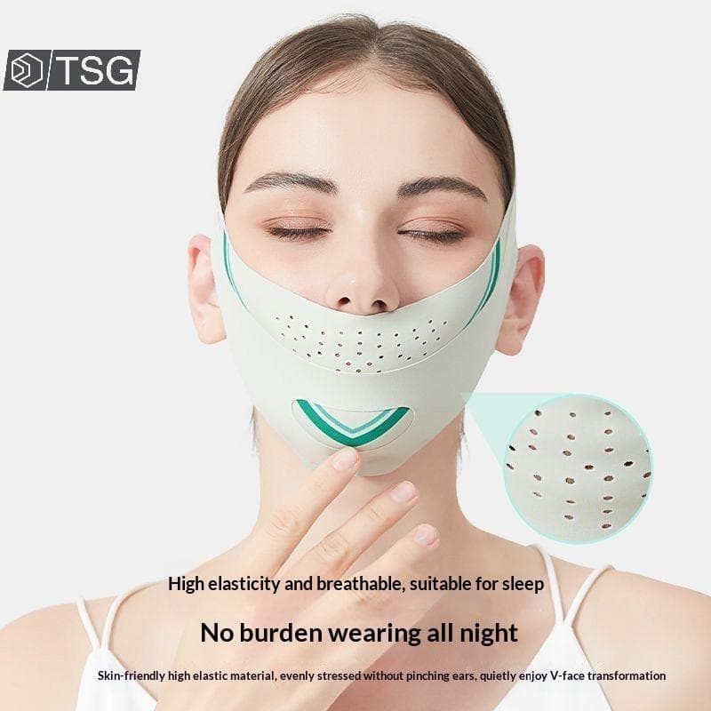 [Trêsgoodstonesgen] Design Máscara De Queixo Para Cima V-Line Shaping Sleep Facial Slimming Strap Tsg