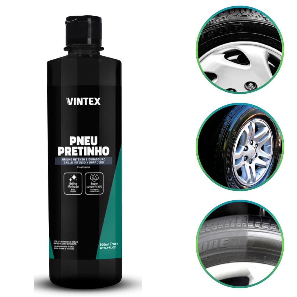 Pneu Pretinho Vonixx Vintex Revitalizador Protetor e Brilho 500ml
