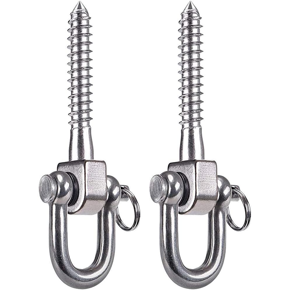 SELEWARE Conjunto de 2 Ganchos para Balanço, Ganchos de Aço Inoxidável para Conjunto de Balanço, para Balanço de Varanda