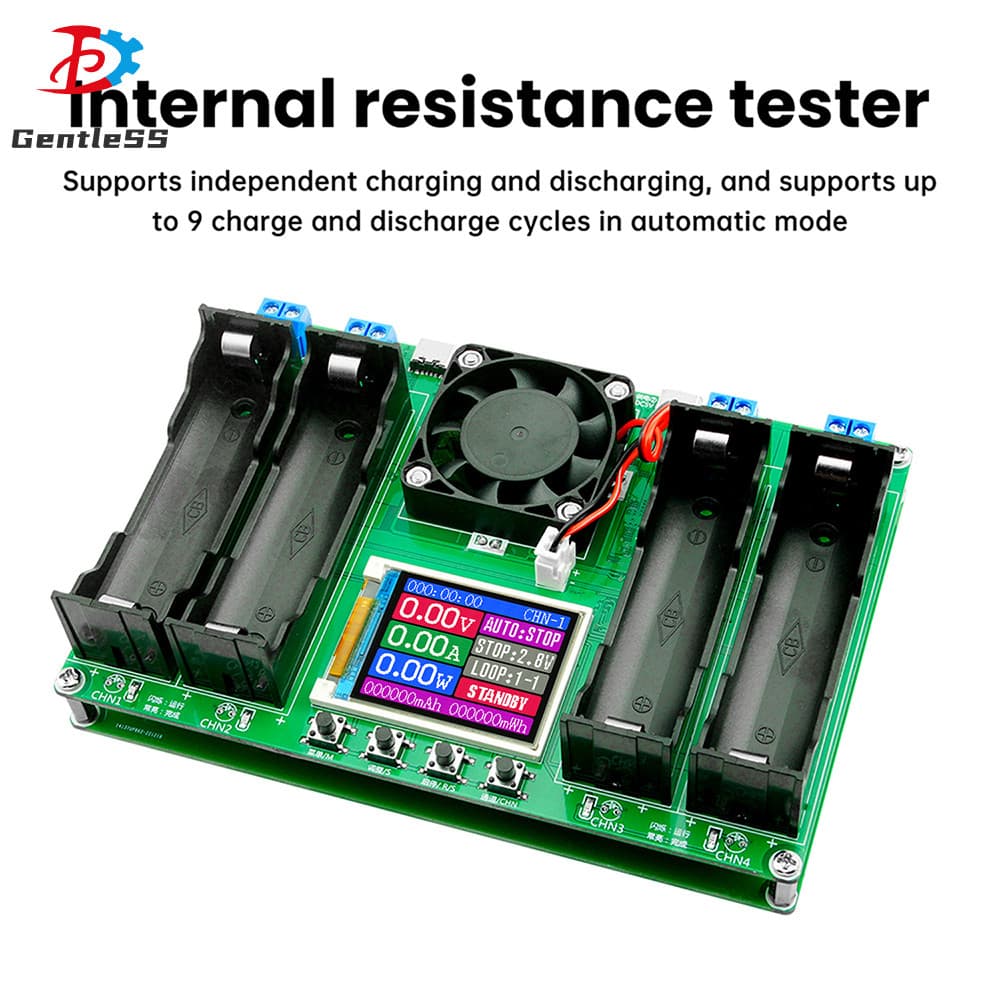 3S 4 Canais 18650 Capacidade Da Bateria E Testador De Resistência Interna Módulo De Descarga De Carga Automática Tipo C