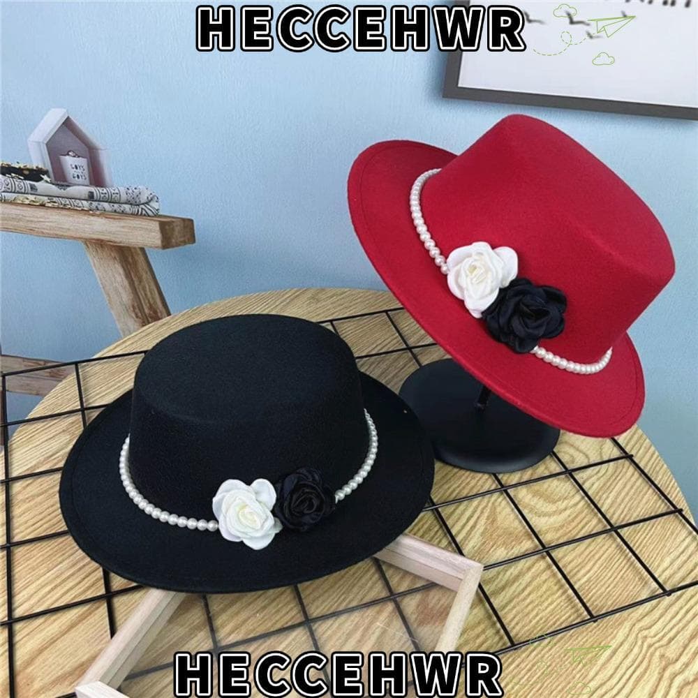 Chapéu Fedora , De Feltro Com Aba Larga Estilo Hepburn Francês De 10 Cm , Chapéus De Jazz Elegantes Para Festa