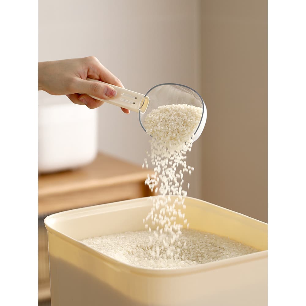 Colher de arroz multifuncional cozinha doméstica multigrãos colher de comida de gato criativo grãos de café arroz macarr