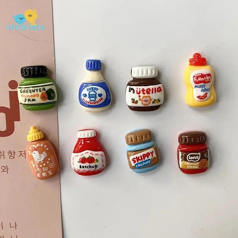 Idealistas 8 Peças De Ímãs De Geladeira , De Comida De Desenho Animado , Decorativos Fofos , Armário De Ímã Personalizad